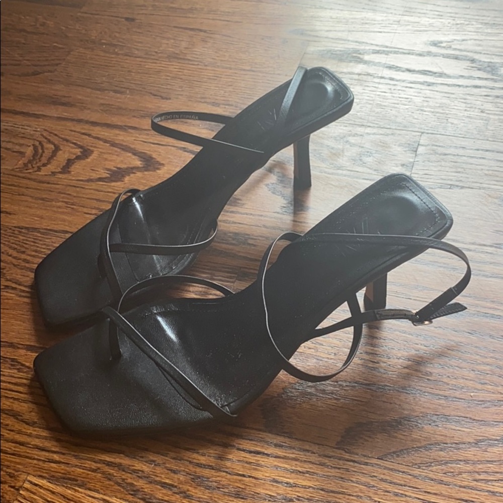 Zara strappy low heels